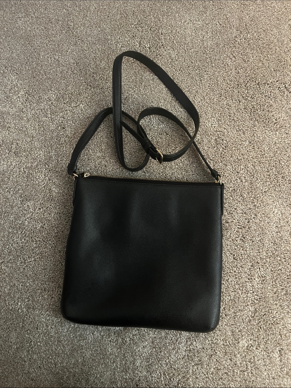 Coach Black Leather Pebbled Crossbody with Gold Hardware - Picture 3 of 6
